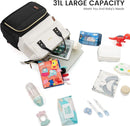 LOVEVOOK Diaper Bag Backpack, Baby Bag with Changing Station, Large Diaper Backpack for Mom Dads, Waterproof Mommy Bag for Boy and Girl, Travel Essential Baby Shower, Black-Beige by TinyTreasures Baby Boutique