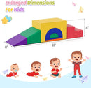 ‌Soft Climbing Toys for Toddlers, 7-Piece Baby Soft Foam Climbing Blocks, PU Leather Gym Climb and Crawl Activity Play Set, Indoor Climbing Toys for Kids and Children, Classic by TinyTreasures Baby Boutique
