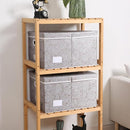 PRANDOM Jumbo Collapsible Storage Boxes with Lids Fabric Decorative Storage Bins Cubes Organizer Baskets with Cover Handles Divider for Bedroom Closet Living Room 23.2x15.7x11.6 Inch 3 Pack by TinyTreasures Baby Boutique