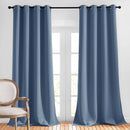 NICETOWN Stone Blue Blackout Curtains 102 inch Length, Grommet Energy Saving Thermal Drapes Sound Reducing Heat Blocking Window Treatments for Living Room, 2 Panels, W52 x L102 by TinyTreasures Baby Boutique