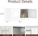 Bathroom Cabinet Wall Mounted, Metal Laundry Wall Storage Cabinets Over Toilet, Medicine Cabinet Organizer with 2 Doors, Floating Cabinets for Launtry, Kitchen, Bathroom, Living Room by CozyNest Decor