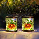 Starsoul 2 Pack Hanging Solar Lantern Outdoor Waterproof Glass Bee and Flowers Decorative Solar Lights for Outside Garden Yard Table Patio Decor by GreenHaven Gardens