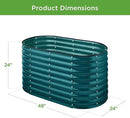 Best Choice Products 4x2x2ft Outdoor Metal Raised Garden Bed, Oval Deep Root Planter Box for Vegetables, Flowers, Herbs, and Succulents w/ 101 Gallon Capacity, Rubber Edge Guard - Peacock Blue by GreenHaven Gardens