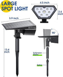 Biling Solar Spot Lights Outdoor, Bright 700 Lumen IP67 Waterproof Adjustable House Lights for Patio Pathway Yard Garden Driveway Tree - Warm White (6 Pack) by GreenHaven Gardens