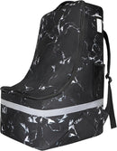 Car Seat Travel Bag for Airplane,Infant Seat Travel Bag with Shoulder Strap,Padded Car Seats Backpack with Reflective Stripes,Large Carseat Carrier Bag Travel Car Seat Cover, Black marble by TinyTreasures Baby Boutique