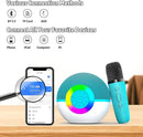 Karaoke Microphone Machine Toys for Kids Adults, Mini Portable Bluetooth Speaker with 2 Wireless Mics, Christmas Birthday Gifts for Boys Girls Ages 3 4 5 6 7 8 9 10 11 12+ Year (Green) by TinyTreasures Baby Boutique