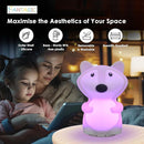 Combined Bluetooth Speaker & Nightlight With 9 Color Emissions, Child Friendly Silicone & BPA Free, USB Recharging, Receives Audio From Computer, Phone Or Tablet, and includes Remote Control (Fox) by TinyTreasures Baby Boutique