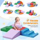 Lischwert Foam Climbing Blocks for Toddlers 1-3, 8pcs Soft Play Set with Crawling Exploration Toys, Indoor Outdoor Infant Safe Blocks for Baby Gym Toddler Playground by TinyTreasures Baby Boutique