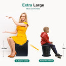 Upgrade XL Portable Toilet for Adults, Extra Large Portable Travel Floding Toilet, Camping Tall Toilets with Lid for Adults and Kids Compact Potty for Car,Hiking,Beach and Camping by TinyTreasures Baby Boutique