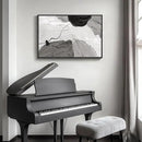 Framed Black and White Abstract Canvas Wall Art, Large Modern Art Prints Paintings Artwork for Walls, Minimalist Gray Pictures for Living Room Bedroom Dining Room Office Bathroom Wall Decor 24x36 In by CozyNest Decor