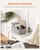 KALLAX Small Woven Basket, 12 x 8 x 4.5 Inches, Storage Basket for Organizing, Cute Small Rope Shelf Closet Cube Storage Bins Baskets for Shelves, Dog Toy Gift Baskets Empty, 3 Packs, Mixed Grey by TinyTreasures Baby Boutique