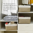 TcaFmac Storage Basket for Organizing - Large 4 Pack Fabric Storage Bins Baskets for Shelves, Foldable Storage Cubes for Closet Cloth Toy Box Gift Organizer(White & Khaki16x12x8 inch) by CozyNest Decor