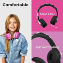 LilGadgets Connect+ Pro Wired Kids Headphones for School w/Microphone, Volume Limiting & Noise Reducing Over-Ear Headset w/Cord, SharePort Technology & SoftTouch Padding, Pink Camo Wired Headphones by TinyTreasures Baby Boutique