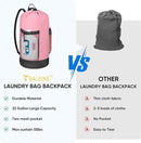 BALEINE 150L Laundry Bag Backpack, 900D Oxford Fabric Large Travel Laundry Bags with Shoulder Straps and 2 Mesh Pockets for College Dorm, Apartment, Laundromat (Pink, 150L) by TinyTreasures Baby Boutique