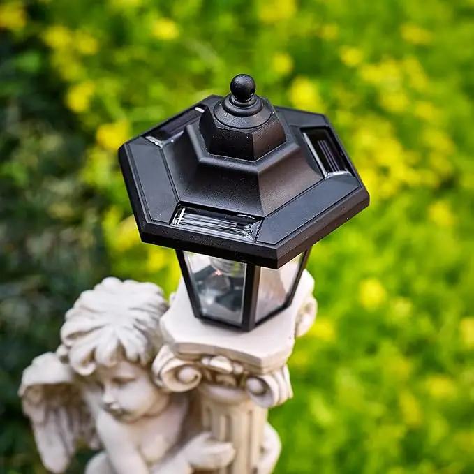 Angel Statue with Solar Lights (Left) 19.7 Inch, Solar Cherub Angel Garden Statue with Roma Pillar for Garden Decor, Porch, Patio, Yard Art Decorations, Polyresin, photo 7 of 8
