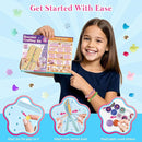 Friendship Bracelet Making Kit with Storage Box,DIY String Bracelet Arts and Craft for Girls Aged 8-12,Kids' Travel Activity Toy Set,Birthday Gifts for Ages 6 7 8 9 10 11 12 Year Old (Light Blue) by TinyTreasures Baby Boutique