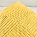 Fancy Homi 2 Packs Yellow Big Decorative Throw Pillow Covers 24x24 Inch for Couch Bed Sofa, Rustic Farmhouse Boho Home Decor, Soft Corss Corduroy Patchwork Accent Square Cushion Case 60x60 cm by CozyNest Decor