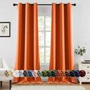 MIULEE Orange Blackout Curtains for Bedroom Living Room 96 Inches Long 2 Panels, Thermal Insulated Room Darkening Fall Drapes Solid Grommet Noise Reduction Light Blocking Window Treatments 40x96 Inch by TinyTreasures Baby Boutique