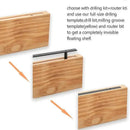 Hidden Shelf Brackets ， Floating Shelf Bracket (Additional Brackets -NO Kits) 16 Inch -2 Pcs by CozyNest Decor