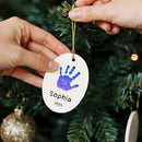 Baby Hand and Footprint Ornament - Baby's Frist Christmas Ornament with Custom Photo, Name, Date - Personalized Baby Gift, Newborn Keepsake, New Mom Gifts by TinyTreasures Baby Boutique