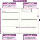 Planner 2025-2026 - JUL 2025 - JUN 2026, Academic Planners 2025-2026, Weekly and Monthly planner, 8.5" x 11", Leather Cover Planners with Thick Paper, Back Pocket with Notes Pages, Purple by TinyTreasures Baby Boutique