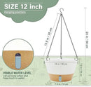 ZMTECH 12 Inch Hanging Planters for Outdoor, 2 Pack Self Watering Pots for Indoor Plants, Large Hanging Baskets for Plants Outdoor with Visual Reservoir and Drainage Hole(White) by GreenHaven Gardens