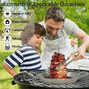 Al Pastor Skewer for Grill, Stainless Steel Vertical Skewer Shawarma Stand Vertical Spit with 3 Removable Spikes(8”/10"/12”) & Brushes Gyro Pan for Tacos, Kebabs Smoker,BBQ by GreenHaven Gardens