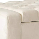 Christopher Knight Home Hikaru Velvet Storage Ottoman, Ivory 19.75”D x 50.00”W x 17.48”H by CozyNest Decor