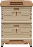 Ergo Insulated 10 Frame Bee Hive Set [NO Frames Included] (Double Deep, Tan Body Yellow Entrance) by GreenHaven Gardens