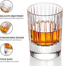 KAMMAK Crystal Whiskey Glasses Set of 2, Handcrafted 3.38oz Liquor Glasses, Luxury Old Fashioned Glasses Stemless, Hand Blown Scotch Cup for Women, Men Barware Gift for Cocktail, Bourbon by CozyNest Decor