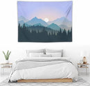 HZOHNAGO Mountain Tapestry Forest Mountain Sunrise Pattern Printed Wall Tapestry Wall Hanging for Bedroom Living Room Dorm 40" W x 30" H by CozyNest Decor