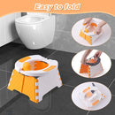 Portable Potty for Toddler Travel, Kids Travel Potty Training Chair with Travel Bag, Baby Potty Training Toilet for Outdoor and Indoor Easy to Clean(Orange) by Yszawmx, Includes 30 Replacement Bags by TinyTreasures Baby Boutique