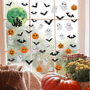 6 Sheets Halloween Window Clings Halloween Window Stickers Double-Sided Removable Castle Pumpkin Ghost Bat Window Decals Decor for Scary Halloween Theme Party Decorations by CozyNest Decor