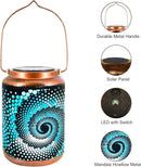 4 Pack Solar Lanterns Outdoor Hanging Lantern Metal Waterproof LED Lantern with Solar Powered Garden Patio Decorations Decor Lantern with Handle Christmas Gift Idea by GreenHaven Gardens
