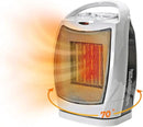 Comfort Zone Oscillating Indoor Space Heater, Portable, Ceramic, Electric, Energy-Efficient, Adjustable Thermostat, Tip-Over Switch, Overheat Protection, Ideal for Home, Bedroom, Office, 1500W, CZ449E by CozyNest Decor