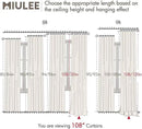 MIULEE 100% Blackout Curtains 108 Inch Long 2 Panels Set for Bedroom, Thick Faux Linen Black Out Curtain Room Darkening Back Tab Pleat Window Textured Drapes with Hooks for Living Room, Bright White by CozyNest Decor
