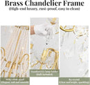 40" Large Brass Crystal Chandeliers,Gold Brushed Brass Chandelier for High Ceiling Living Room Dining Room Staircase Hallway Entryway Foyer(15-Light, Bulb Included) by CozyNest Decor