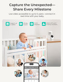 VistaView Lite Smart WiFi Baby Monitor - 4” 720P Split Screen & 1080P Camera App Control, Motion Alerts, HD Night Vision, 3000mAh Battery, 2-Way Talk, Multi-User, Triple Security, 1000ft Range by TinyTreasures Baby Boutique