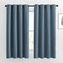 NICETOWN Smoky Blue Blackout Curtains 63 inches Long, Grommet Room Darkening Window Treatment Thermal Insulated Drapes Sound Reducing for Bedroom, W46 x L63, 2 Panels by TinyTreasures Baby Boutique