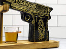Hand Painted Pistol Whiskey & Wine Decanter