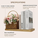 Solid Wood Floating Shelves Set of 2 - Natural, Warp & Crack Resistant 17.72 Inch Wall Shelf with Invisible Brackets Thicker, More Durable for Bathroom, Bedroom, Kitchen, Living Room (Wood, 17.72) by CozyNest Decor