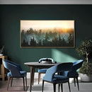 Living Room Wall Art Sunrise Misty Forest 24"x48" Modern Home Wall Decor Plants Wall Decorations Framed Artwork for Bedroom Dining Room Office Hotel by CozyNest Decor
