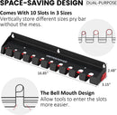 UNITEDPOWER Pry Bar Holder, Lockable Wall Mount Storage Rack Organizer for Workshop, Shed, Garage, Home, Stores up to 10 13 Tools or Extensions by GreenHaven Gardens