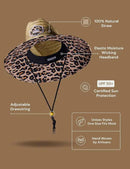 Straw Hat for Men & Women | Lifeguard Hat, Beach Hat & Sun Hat | UPF 50+ Wide Brim for Sun Protection | One Size | Hemlock by GreenHaven Gardens
