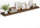 55 Inch Floating Shelves, 55"x9.25"x1.5" Inch Deep Floating Shelves for Wall, Wooden Shelves for Bathroom, Bedroom, Living Room, Brown by CozyNest Decor