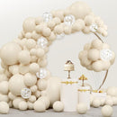 JOYIN 150 Pcs Sand White Balloons, Different Sizes 18 12 10 5 Inch Sand White Latex Balloon Arch Kit with Instruction for Birthday Party Graduation Wedding Holiday Decoration by TinyTreasures Baby Boutique