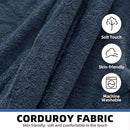 4FT Large Bean Bag Chairs,Big Adult Size Memory Foam Beanbags with Filler Included,Machine Washable Corduroy Cover,Ultra Soft Plush Gaming Bing Bag Puff Chair for Dorm, Living Room & Bedroom (Blue) by CozyNest Decor