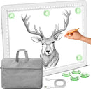 Phylosal Magnetic A4 Light Pad with Bag, Super Bright Light Box with Side Button, Diamond Art Light Board, Lightbox for Tracing and Drawing, USB Power Light Table for Sketching, Weeding Vinyl (White) by TinyTreasures Baby Boutique