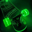 Clear Longboard Skateboard - Transparent Acrylic Long Boards with Light-Up LED Wheels for Smooth Rides - Ride The Streets in Style with Longboard Built for Beginners & Pros Alike by TinyTreasures Baby Boutique