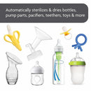 Baby Brezza Bottle Sterilizer and Dryer Advanced – 33% Faster - Largest Capacity Steam Sanitizer - Universal Sterilization Machine for All Bottles + Pump Parts - HEPA Air Filter, Charcoal by TinyTreasures Baby Boutique